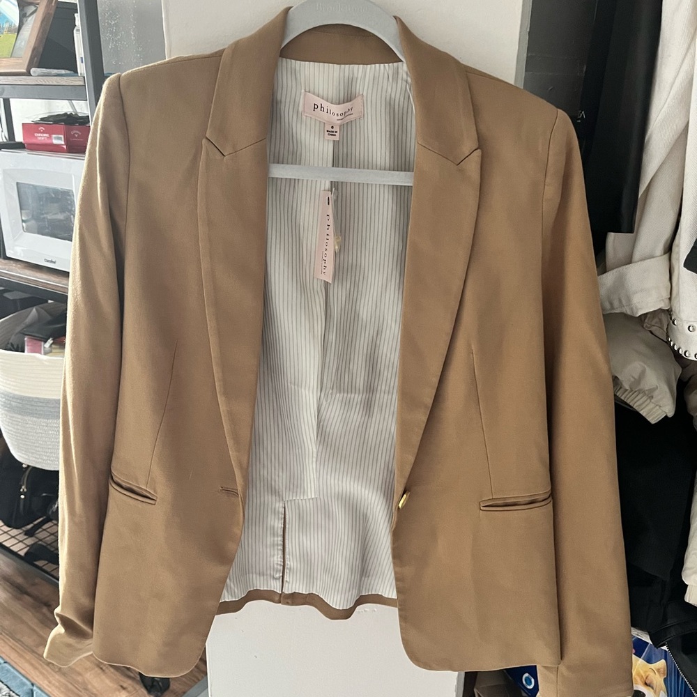 Philosophy Tan Blazer NEW WITH TAGS